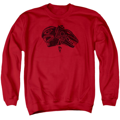 Power Rangers Red Mens Crewneck Sweatshirt Red Officially Licensed