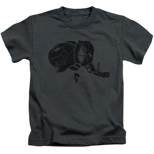 Power Rangers Black Juvenile Kids Youth T Shirt Charcoal Officially Licensed