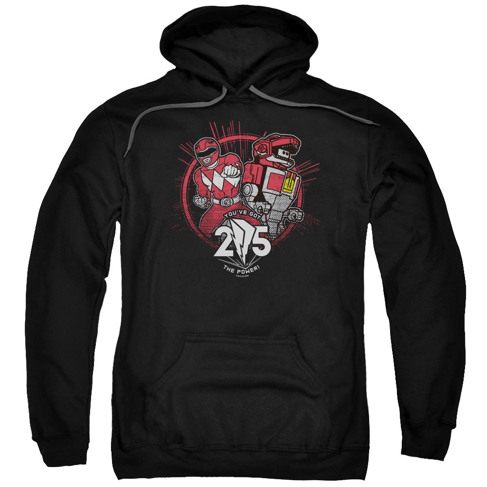 Power Rangers Red 25 Mens Hoodie Black Officially Licensed