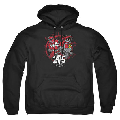 Power Rangers Red 25 Mens Hoodie Black Officially Licensed