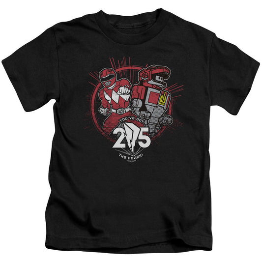 Power Rangers Red 25 Juvenile Kids Youth T Shirt Black Officially Licensed