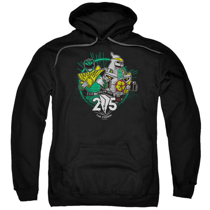 Power Rangers Green 25 Mens Hoodie Black Officially Licensed