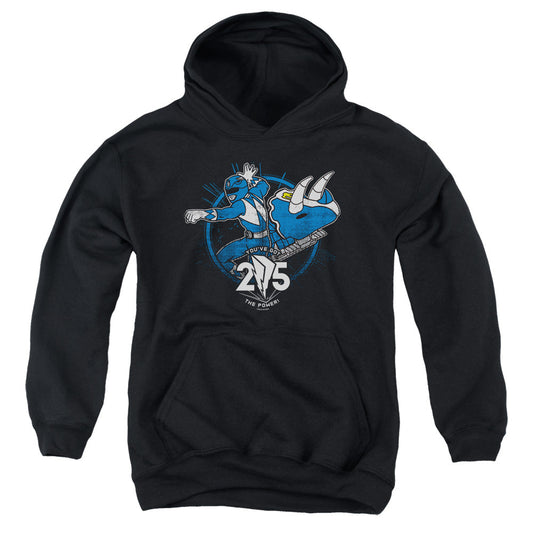 Power Rangers Blue 25 Kids Youth Hoodie Black Officially Licensed