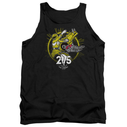 Power Rangers Yellow 25 Mens Tank Top Shirt Black Officially Licensed