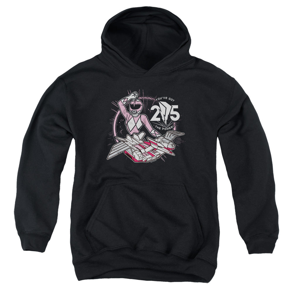 Power Rangers Pink 25 Kids Youth Hoodie Black Officially Licensed