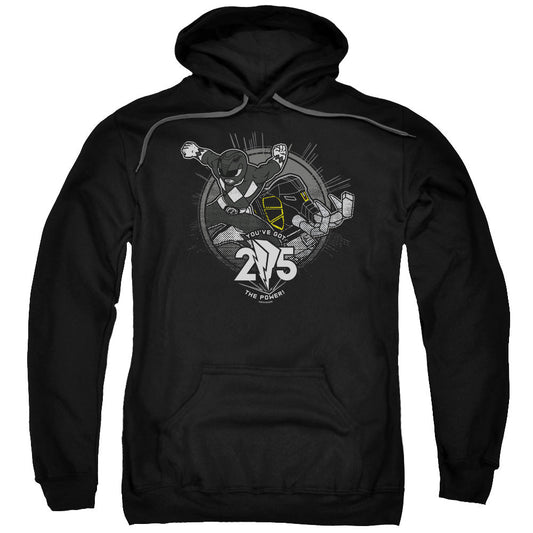 Power Rangers Black 25 Mens Hoodie Black Officially Licensed