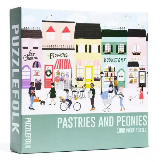 Pastries & Peonies 1000 Piece Jigsaw Puzzle PuzzleFolk