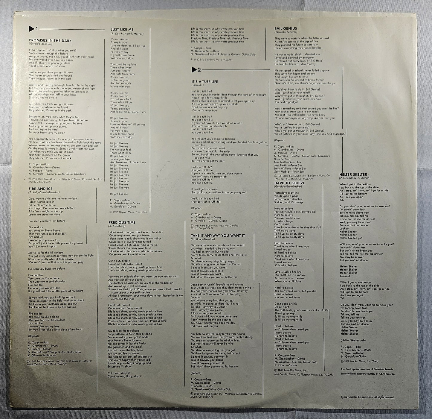 Pat Benatar - Precious Time [1981 Terre Haute Press] [Used Vinyl Record LP]