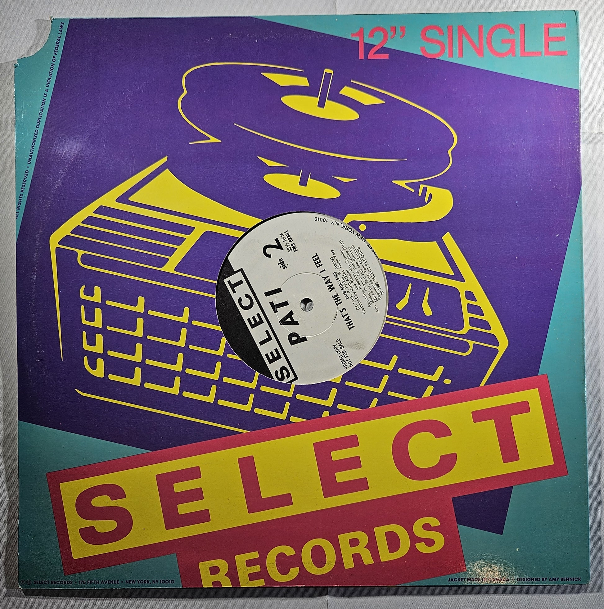 Pati - That's the Way I Feel [1989 Promo] [Used Vinyl Record 12" Single]