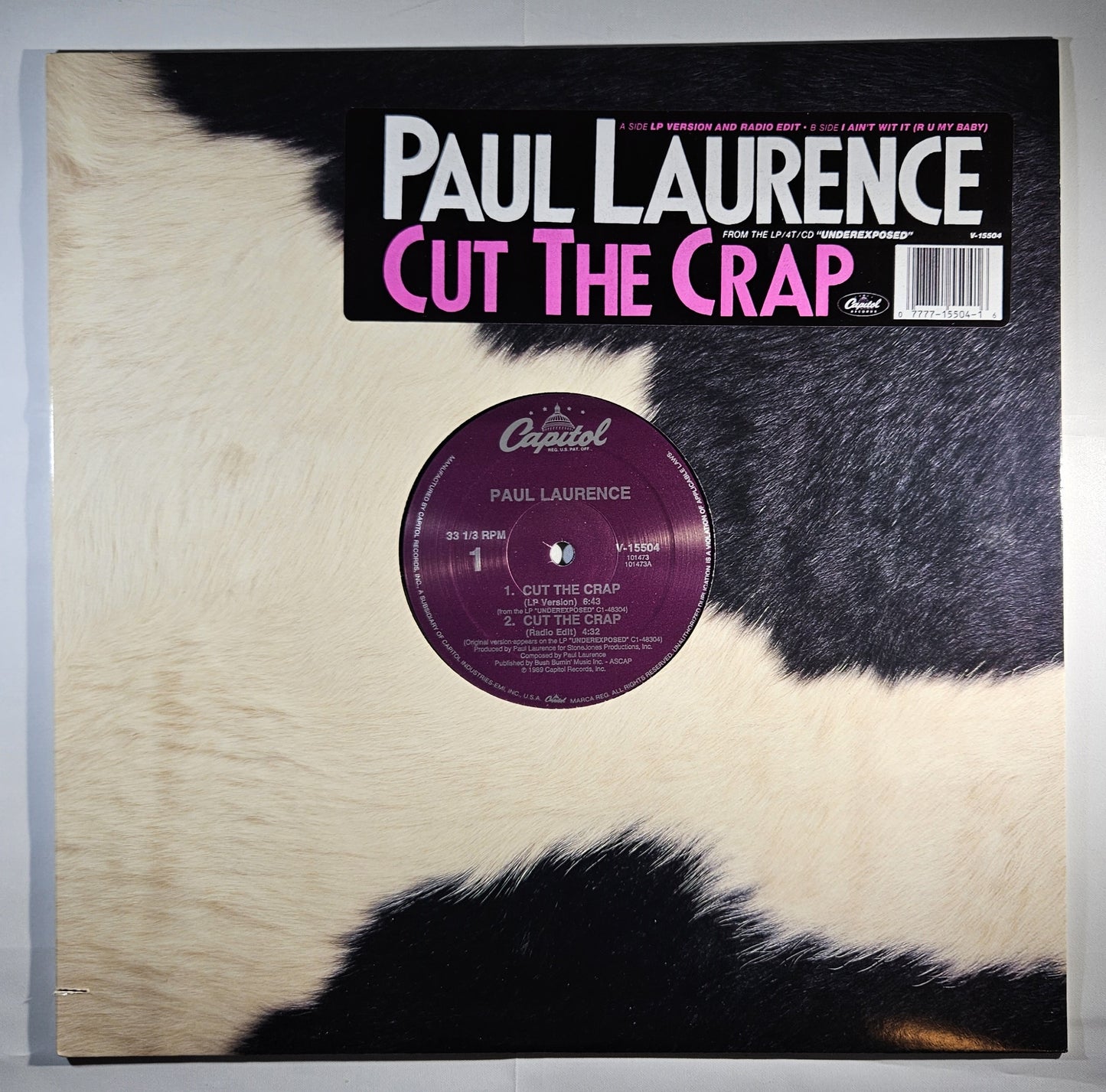 Paul Laurence - Cut the Crap [1989 Used Vinyl Record 12" Single]