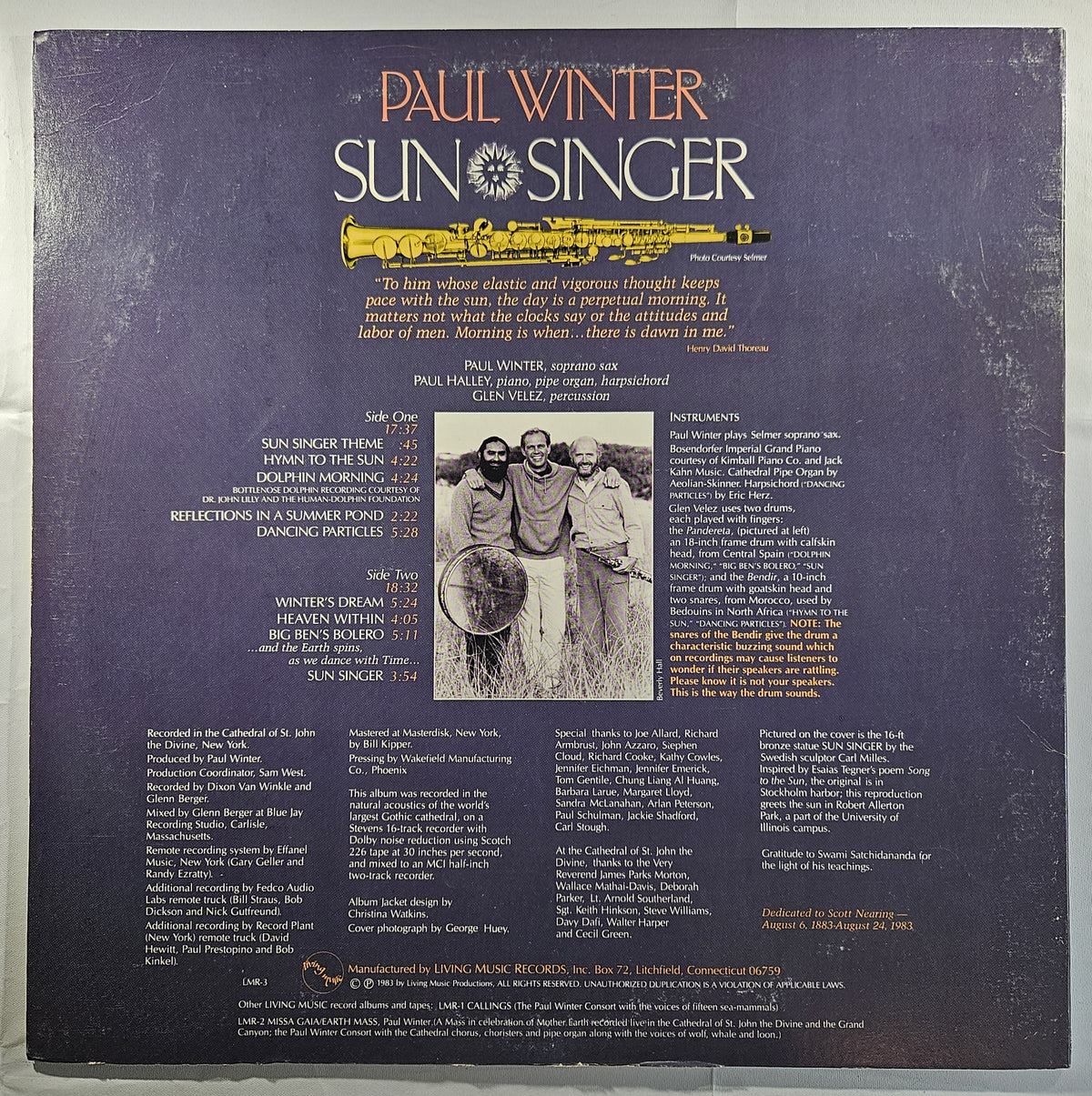 Paul Winter - Sun Singer [1983 Used Vinyl Record LP]