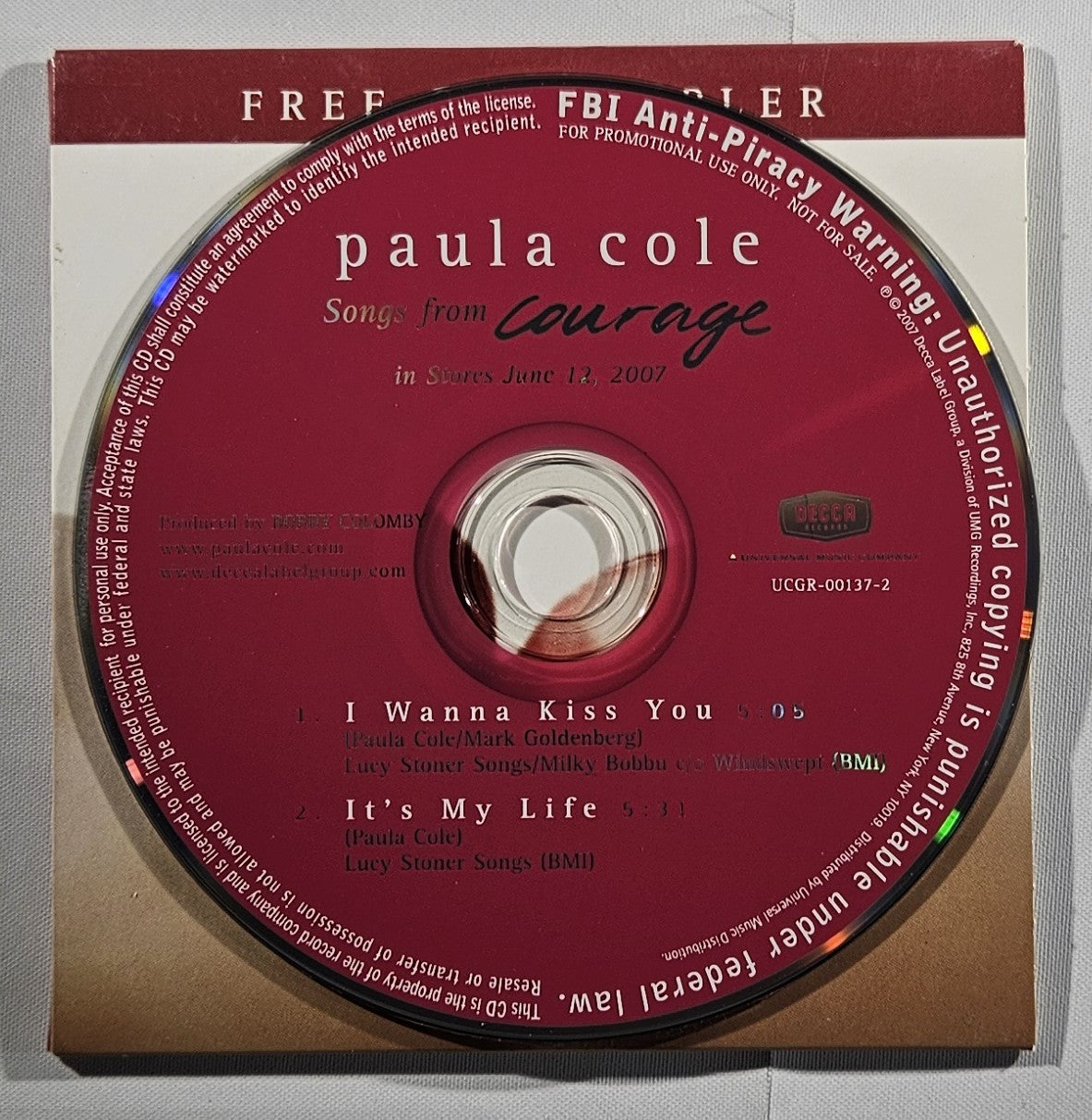Paula Cole - Courage [2007 Promo] [Used CD]