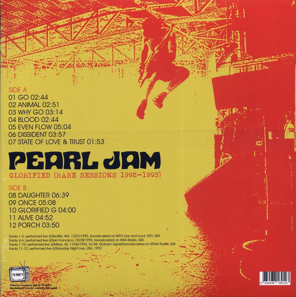 Pearl Jam - Glorified (Rare Sessions 1992-1993) [2020 Unofficial Limited] [New Vinyl Record LP]