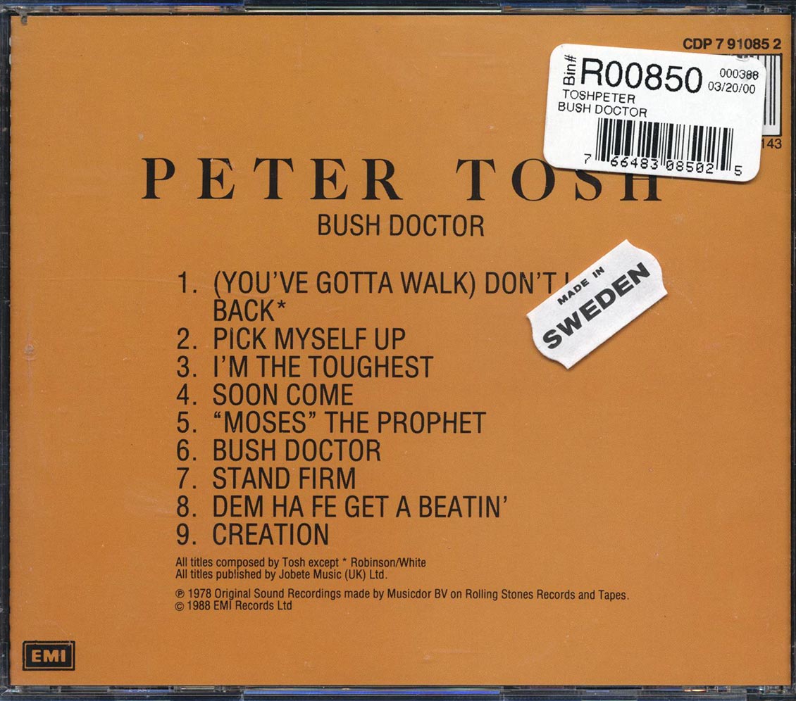 Peter Tosh - Bush Doctor [1988 Reissue] [New CD]
