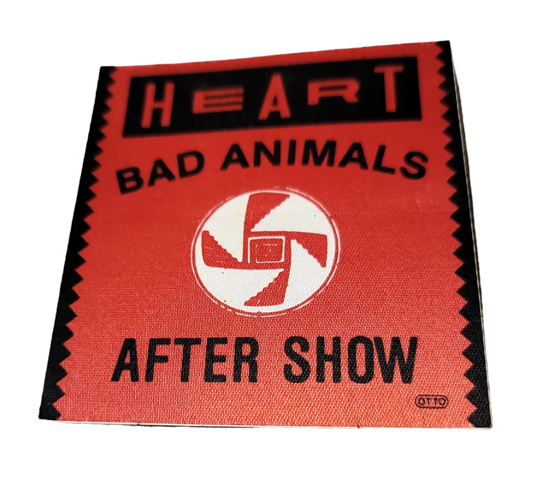 Heart Bad Animals Tour 1987-88 Backstage Pass After Show