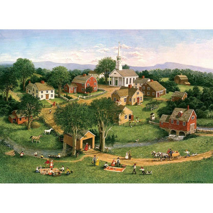 Picnic by the Bridge 1000 Piece Jigsaw Puzzle Cobble Hill