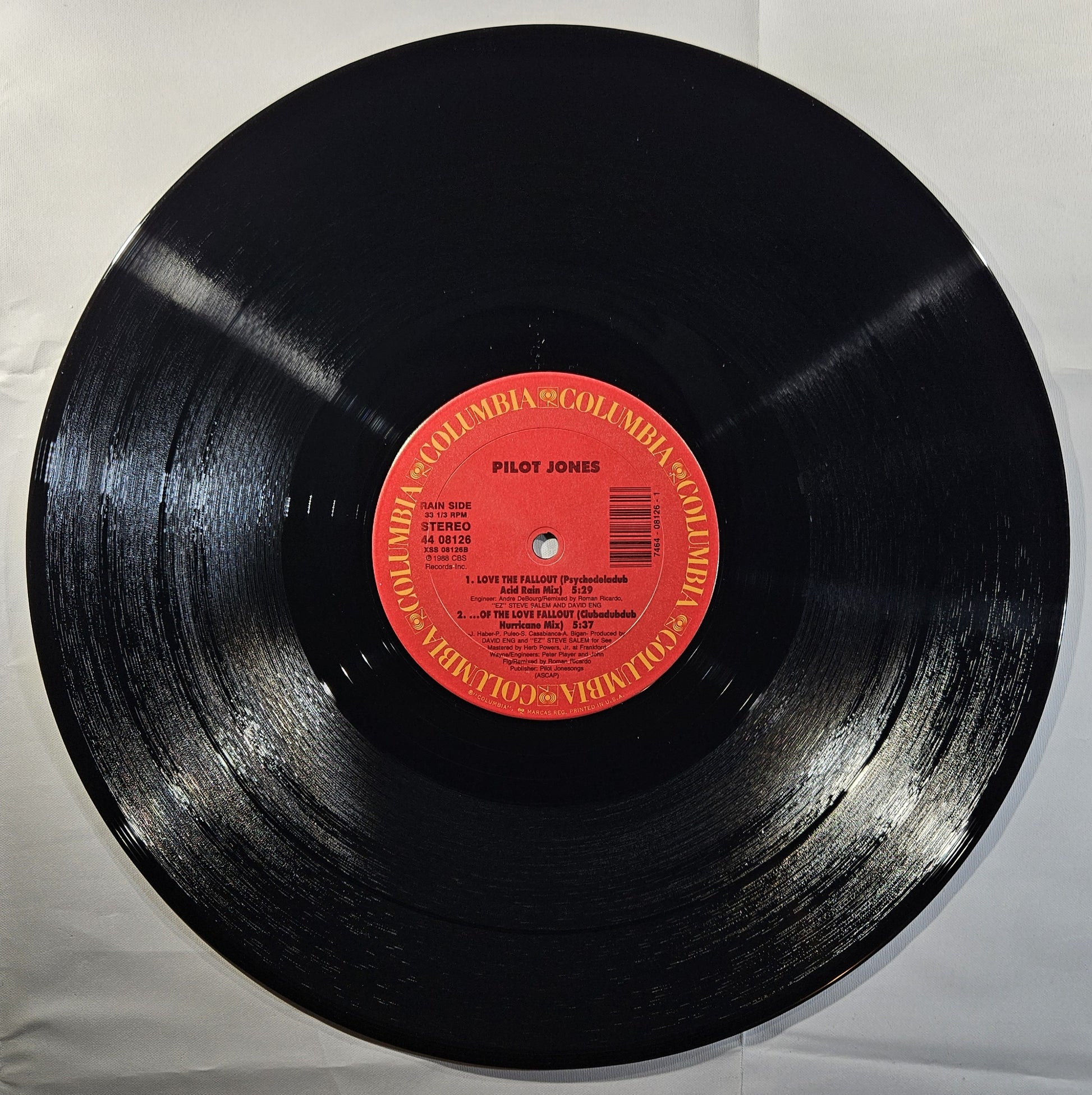 Pilot Jones - Fall Out of Love [1988 Promo] [Used Vinyl Record 12" Single]