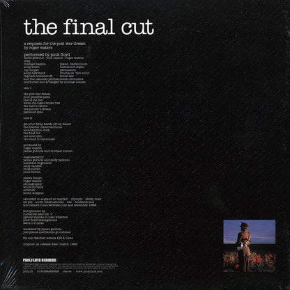 Pink Floyd - The Final Cut [2017 Reissue Remastered 180G] [New Vinyl Record LP]