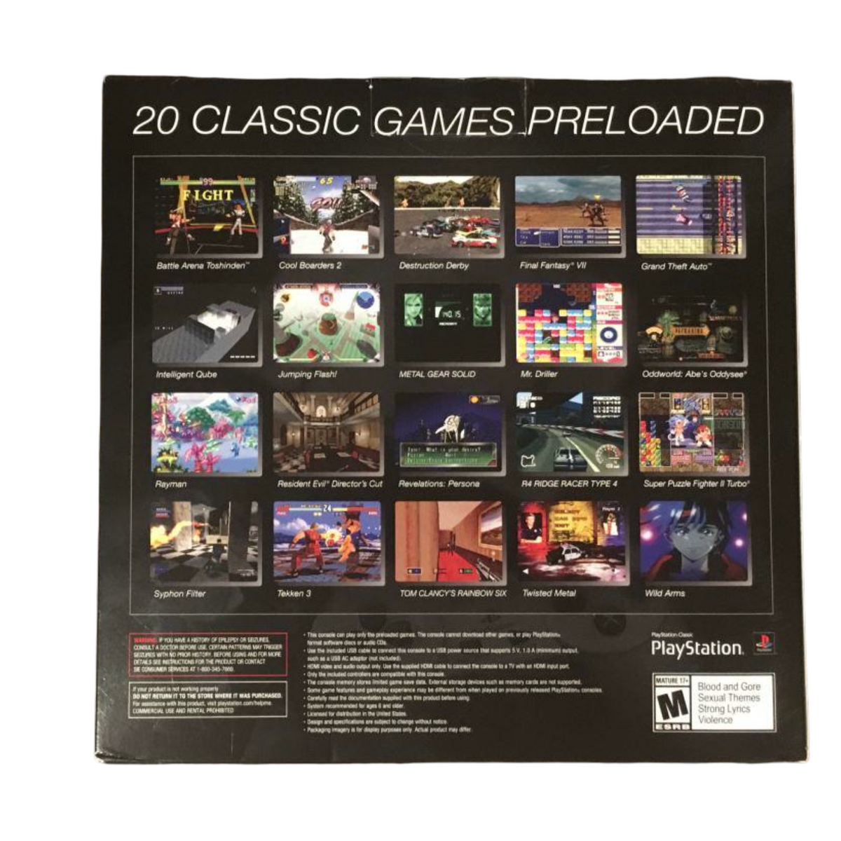 Playstation Classic Mini (20 Preloaded Games)- Playstation