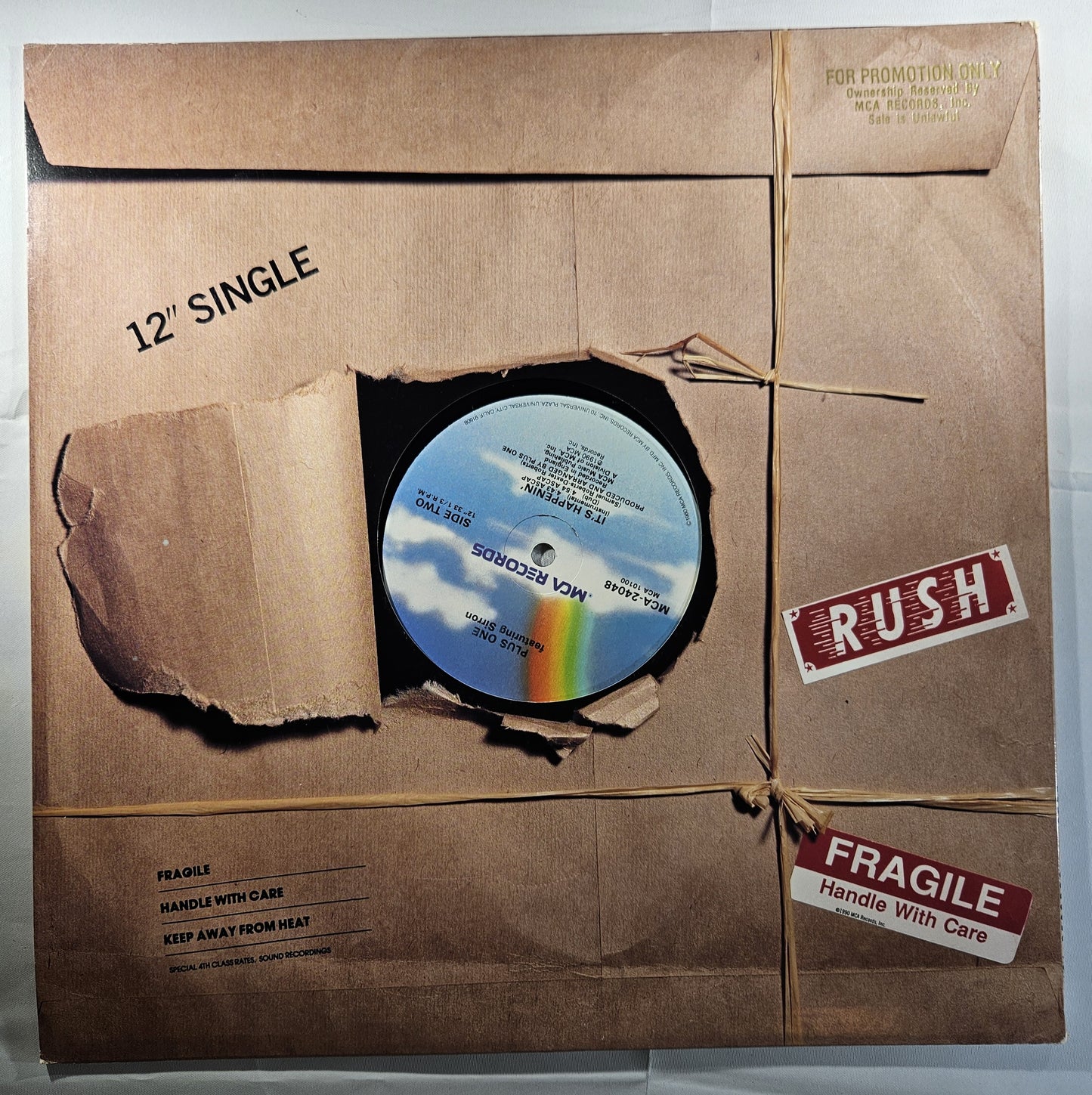 Plus One Featuring Sirron - It's Happenin' [1990 Promo] [Used Vinyl Record 12" Single]