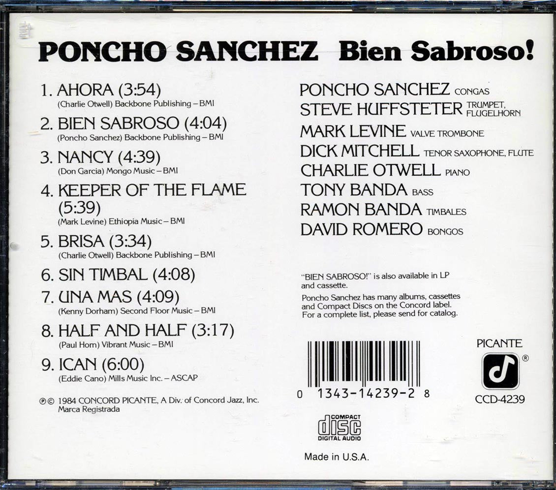Poncho Sanchez - Bien Sabroso! [1984 New CD]