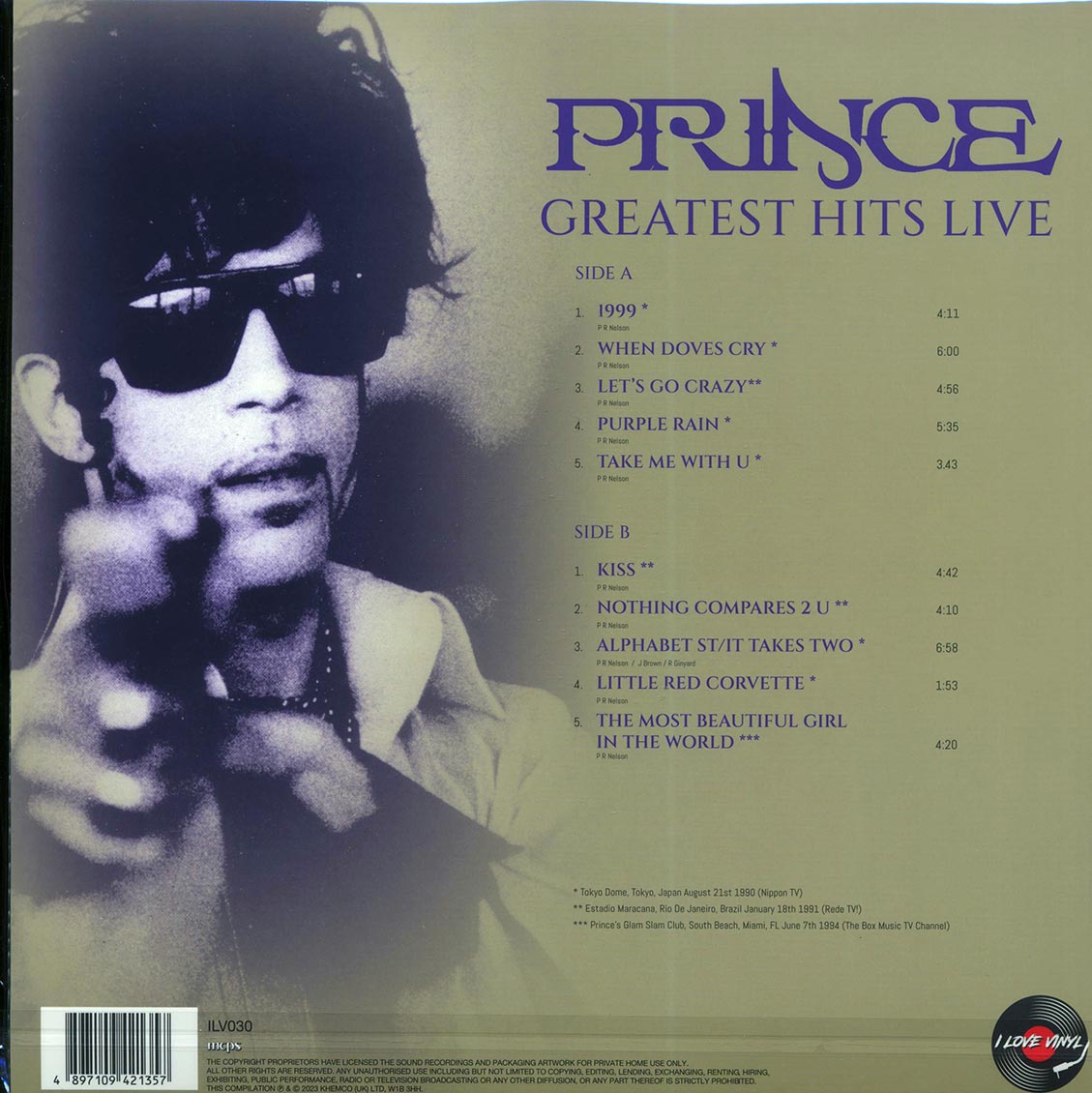 Prince - Greatest Hits Live [2023 Unofficial] [New Vinyl Record LP]