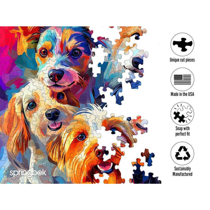 Puppy Rainbow 500 Piece Jigsaw Puzzle Springbok