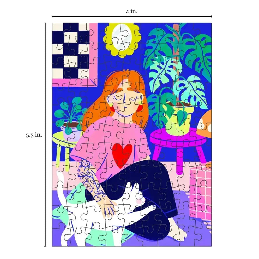 Purr 99 Piece Mini Jigsaw Puzzle Puzzledly