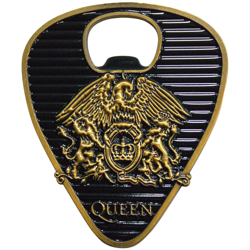 Queen  - Gold Crest Plectrum Bottle Opener Magnet