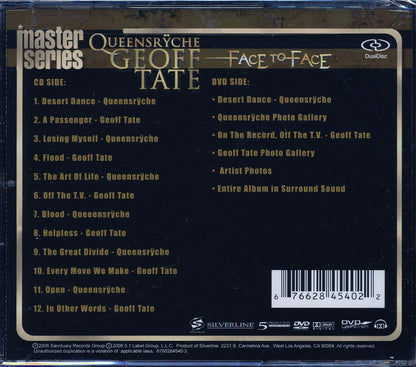 Queensryche, Geoff Tate - Face to Face [2006 New CD/DVD DualDisc]