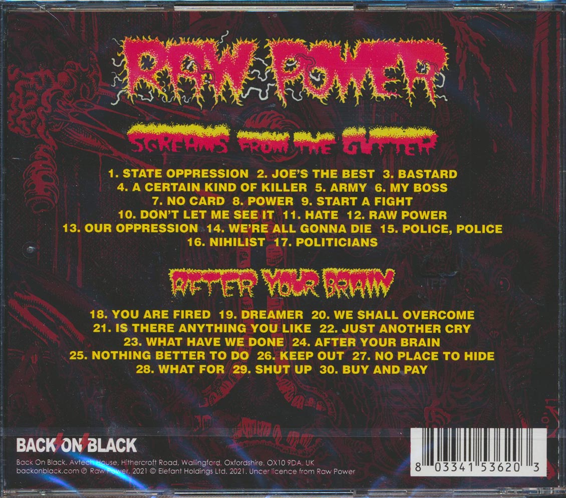 Raw Power - Screams From the Gutter + After Your Brain [2021 Reissue] [New CD]