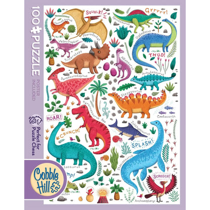 Rawr! Dinosaurs 100 Large Piece Jigsaw Puzzle Cobble Hill