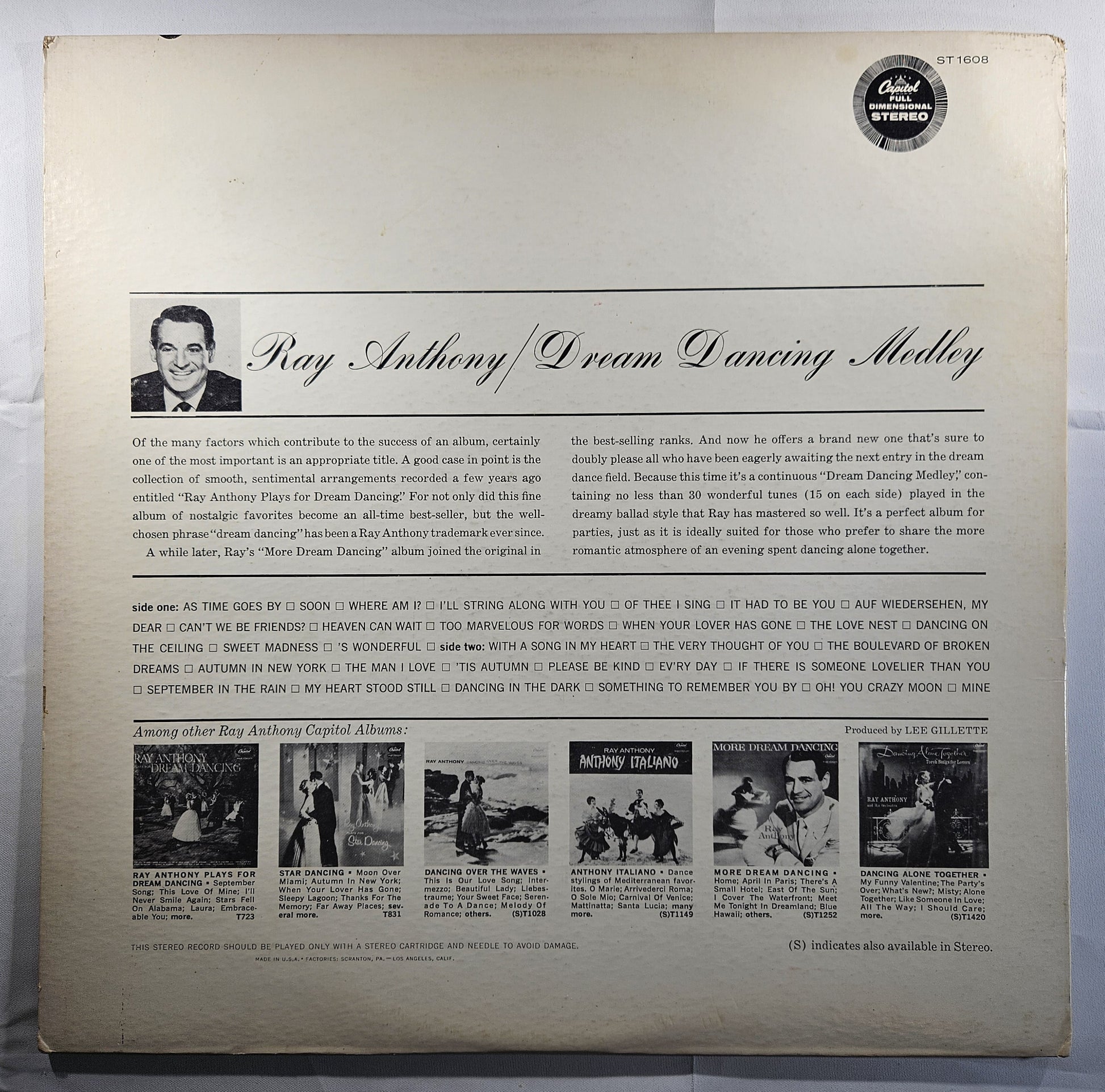 Ray Anthony - Dream Dancing Medley [1961 Used Vinyl Record LP]