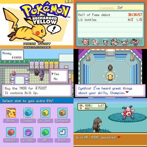 Pokemon Recharged Yellow GBA Pokemon ROM Hack Video Game Boy Advance