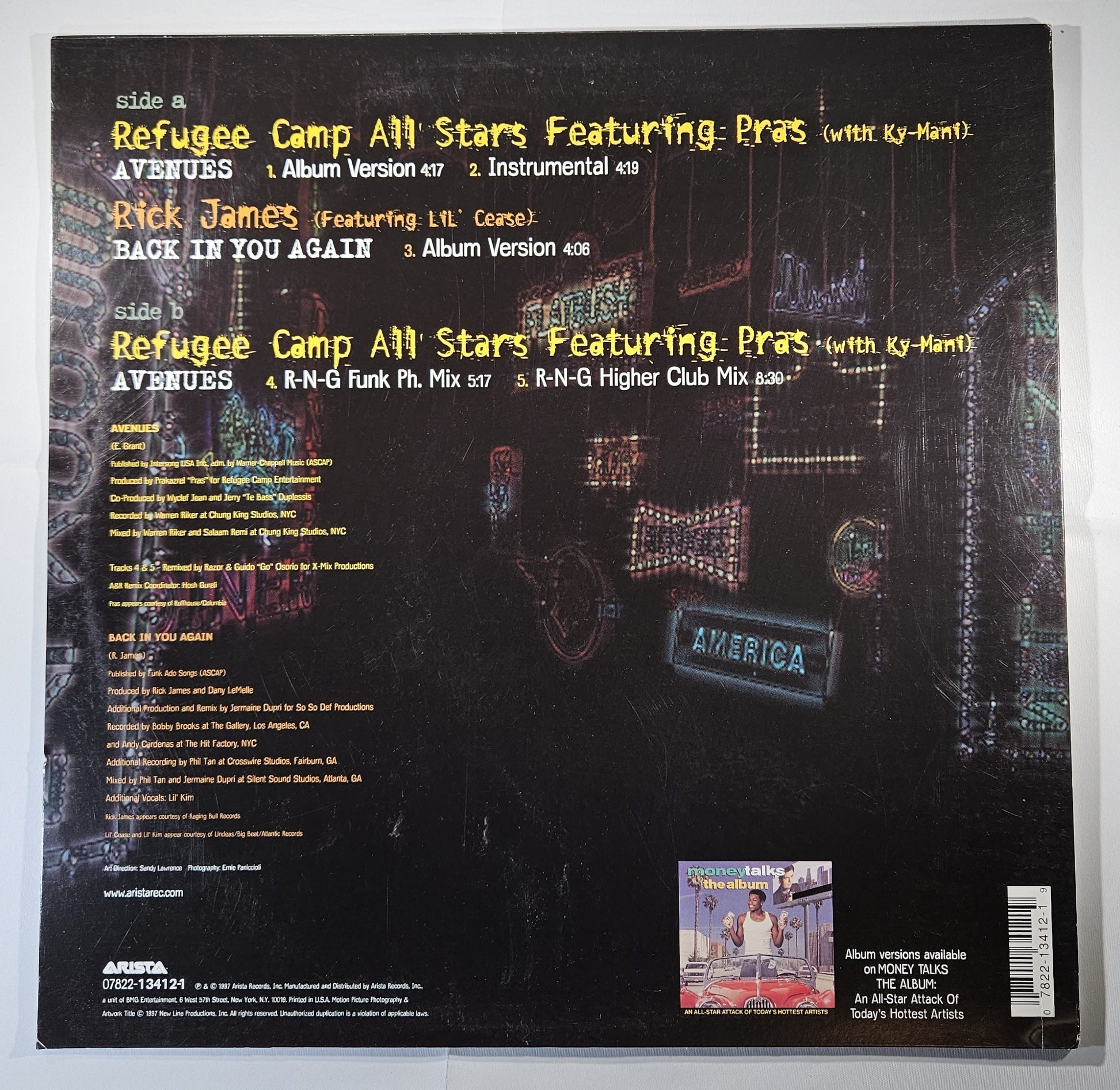 Refugee Camp All Stars Feat Pras With Ky-Mani - Avenues [1997 Used Vinyl Record 12" Single]