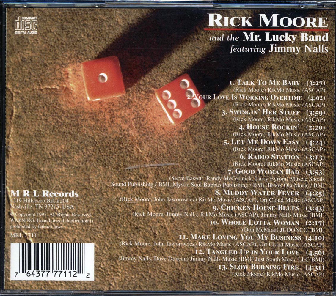 Rick Moore and Mr. Lucky Band Feat. Jimmy Nalls - Slow Burnin' Fire [1997 New CD]