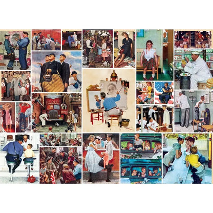 Rockwell Collage Saturday Evening Post 1000 Piece Jigsaw Puzzle MasterPieces
