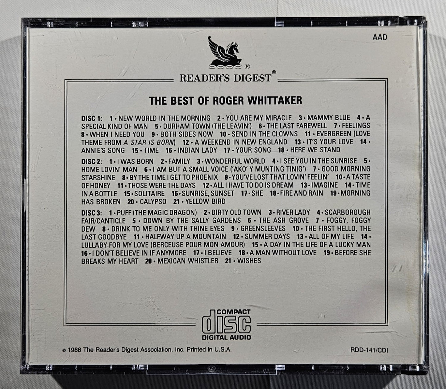 Roger Whittaker - The Best of Roger Whittaker [1988 Reissue] [Used Triple CD]