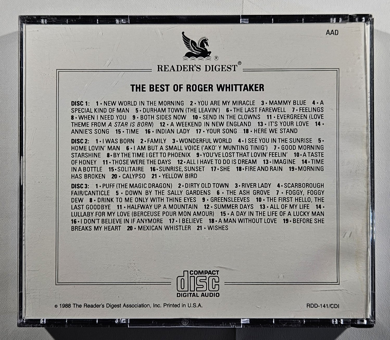 Roger Whittaker - The Best of Roger Whittaker [1988 Reissue] [Used Triple CD]