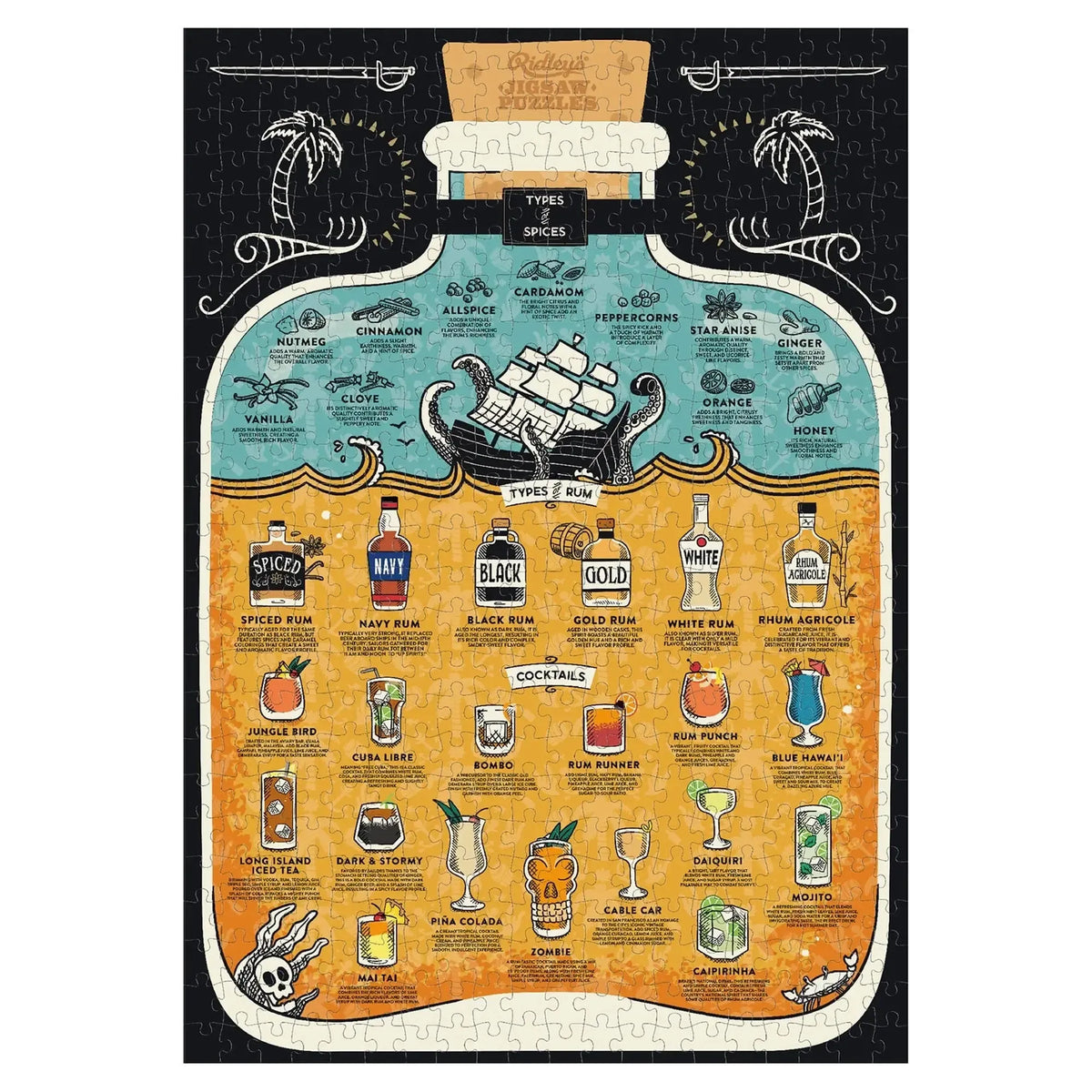 Rum Lover's 500 Piece Jigsaw Puzzle Ridley