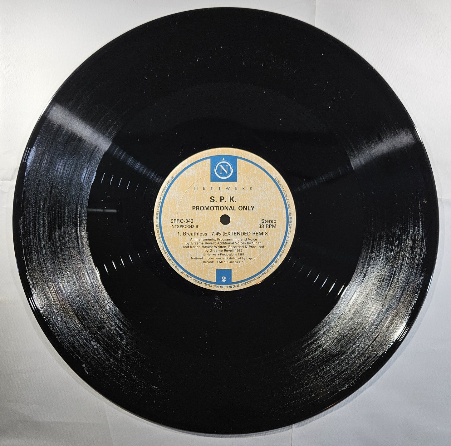 S.P.K. - Breathless [1988 Promo] [Used Vinyl Record 12" Single]