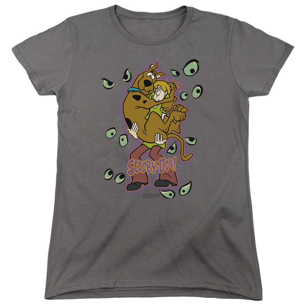 Scooby Doo Being Watched Womens T Shirt Charcoal Officially Licensed