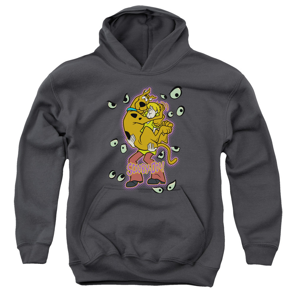 Scooby Doo Being Watched Kids Youth Hoodie Charcoal Officially Licensed
