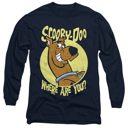 Scooby Doo Where Are You Mens Long Sleeve Shirt Navy Officially Licensed Officially Licensed