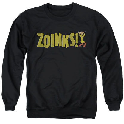 Scooby Doo Zoinks Mens Crewneck Sweatshirt Black Officially Licensed