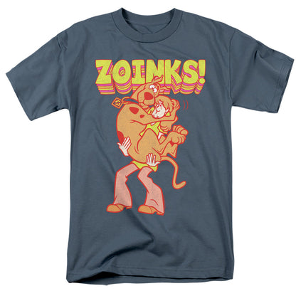 Scooby Doo Zoinks Repeat Mens T Shirt Slate Officially Licensed