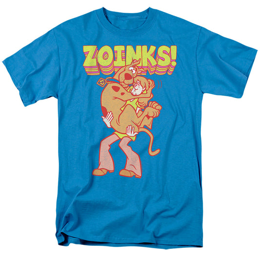 Scooby Doo Zoinks Repeat Mens T Shirt Turquoise Officially Licensed
