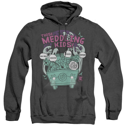 Scooby Doo Meddling Since 1969 Mens Heather Hoodie Black Officially Licensed