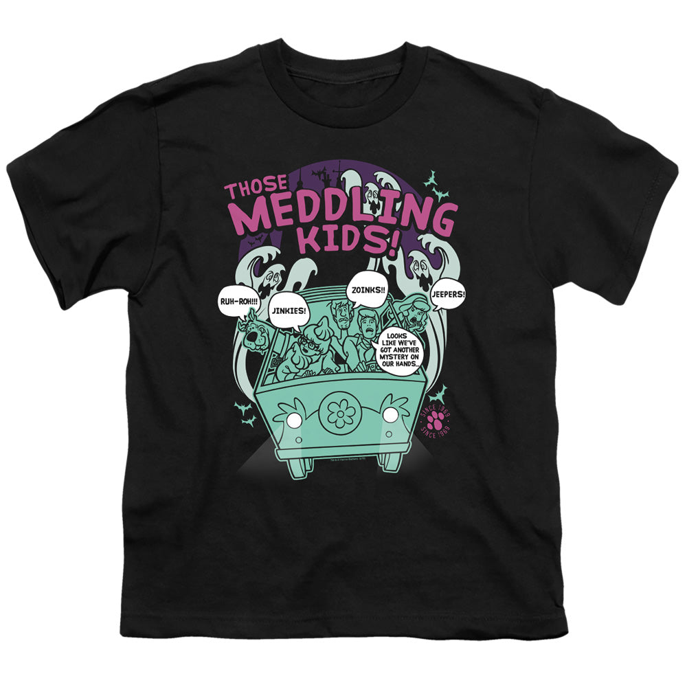 Scooby Doo Meddling Since 1969 Kids Youth T Shirt Black Officially Licensed