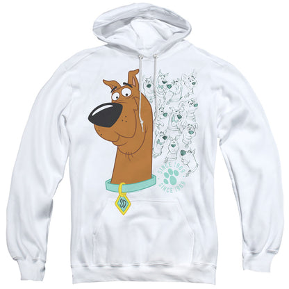 Scooby Doo Evolution Of Scooby Doo Mens Hoodie White Officially Licensed